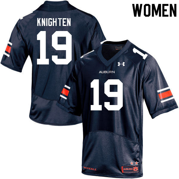 Women #19 Bydarrius Knighten Auburn Tigers College Football Jerseys Sale-Navy - Click Image to Close